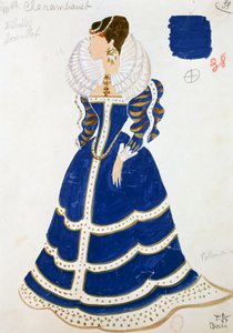 Polish Lady, Costume Sketch by Yves Bonnat
