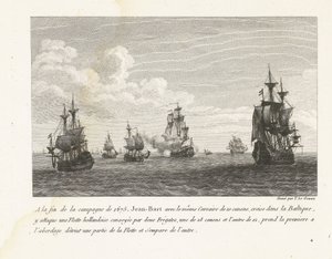 Jan Bart Attacks Dutch Ships in the Baltic Sea, 1675 by Yves Marie Le Gouaz