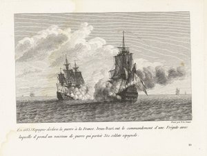 Jan Bart Captures a Spanish Ship with 350 Soldiers on Board, 1683 by Yves Marie Le Gouaz