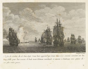 Battle Between a Fleet Under Jan Bart and a Dutch Fleet, 1696 by Yves Marie Le Gouaz