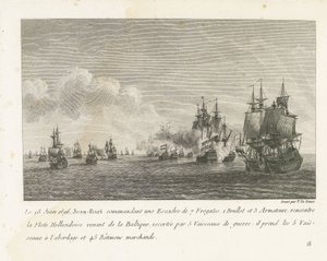 Encounter between a fleet under Jan Bart and a Dutch fleet, 1696 by Yves Marie Le Gouaz