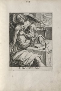 Saint Matthew, Plate 1 from The Four Evangelists by Zacharias Dolendo