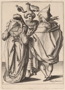 A Couple Addressing a Gesticulating Young Man