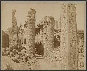 Karnak, Obelisk Touthmes I and Colonnade of the Hall