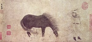 Horse and Groom in Winter by Zhao Mengfu Chao Meng Fu or