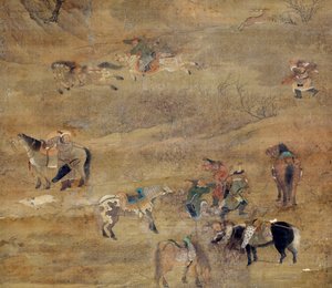 Mongolian Rider Chasing a Horse (detail)