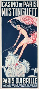 Poster Advertising Mistinguett at the Casino de Paris by Zig