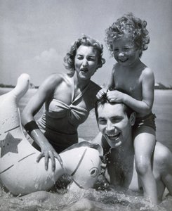 Happy Family at Seaside, c 1937 by Zoltan Glass