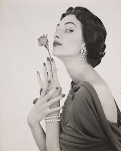 Woman with a rose, c.1960 by Zoltan Glass