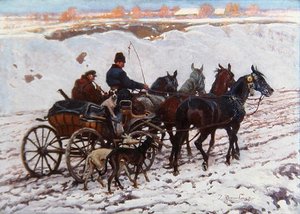 Horse Drawn Carriage by Zygmunt Rozwadowski