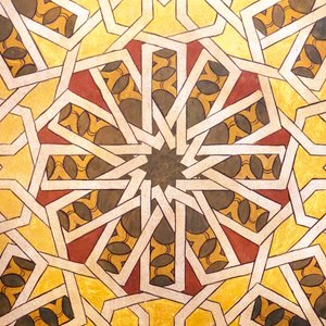 Arabic style geometric design. La Rabida monastery by . .