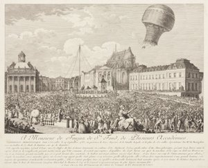 Ascent of a Montgolfier Balloon at Versailles by Frederick (attr. to) Barnard