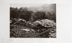 Breastworks on Little Round Top Hill, Gettysburg, Pennsylvania, July 1863