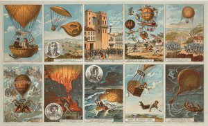 Collecting Cards with Pictures of Events in Ballooning History from 1795 to 1846, c.1900
