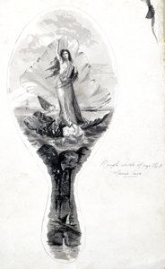 Design for a Mirror Back Featuring Venus in Her Shell, circa 1870-1875 by Frederick (attr. to) Barnard