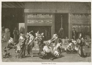 Women Washing in Public Baths, Edo