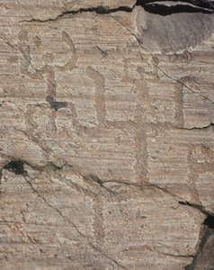 Petroglyphs on Rock by Isabel Redie