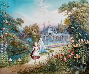 Alice in Wonderland, magic lantern by Frederick (attr. to) Barnard