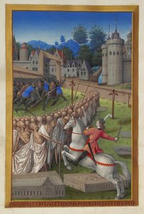 Les Très Riches Heures du Duc de Berry, Folio 90v - The Horseman of Death