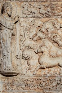 Low Relief of the Portal of San Zeno Maggiore, Verona by . .