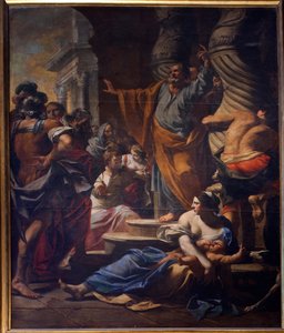 The Prediction of Saint Peter in Jerusalem by Charles Poerson (1609-1667). Cathedrale Notre Dame de Paris - Paris 4 - XIIIth, XIXth, rehabilitation by Viollet-le-Duc