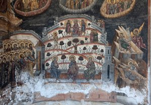 Monastery (Manastirea Cozia). The Church. Interior. Mural Paintings. by . .