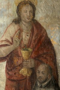 Parish Church (Parochiekerk Onze-Lieve-Vrouw). Interior. The Choir. Wall Painting by . .