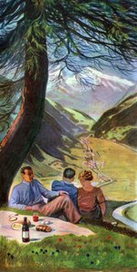 Picnic in Switzerland, circa 1930-1940