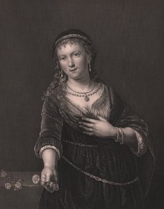 Portrait of Saskia van Uylenburgh, wife of Rembrandt, from Payne