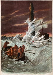Resupplying of a lighthouse by Ferdinand Georg Waldmuller