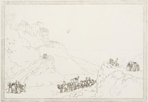 The First Channel Crossing by Balloon, 7 January 1785 by Frederick (attr. to) Barnard