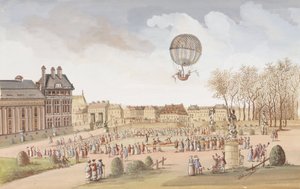 The First Ascent in a Hydrogen Balloon by Frederick (attr. to) Barnard