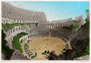 The Ruins of the Colosseum in Rome by . .
