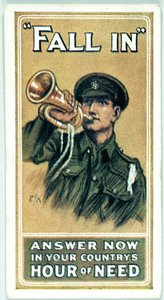 Cigarette cards - WW1 Recruiting by Ferdinand Georg Waldmuller