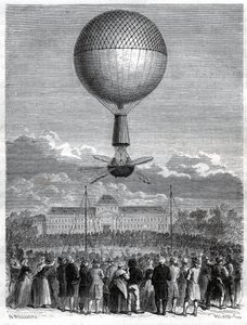 Flight of Jean Pierre Blanchard by Frederick (attr. to) Barnard