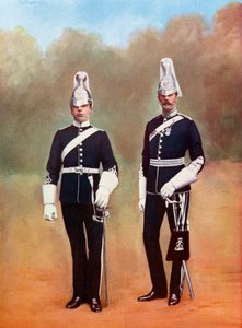 Yorkshire Dragoons, Officer and Private, from Picturesque History of Yorkshire, published c.1900