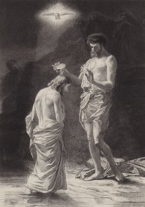 Baptism of Christ by after Albert Robida
