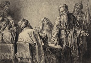 The Officers of the Chief Priests by after Albert Robida