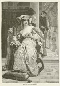 Portia and the Caskets by after Alexandre Cabanel