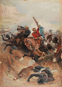Lieutenants Melville and Coghill Saving the Colours, Zulu War of 1879