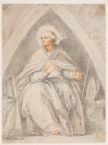 St Gregory Seated by after Cavalier d