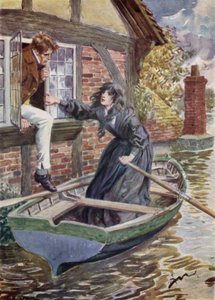 Maggie Tulliver rescues Tom at the Mill