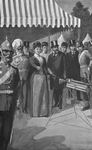 The Princess of Wales Firing the First Shot at Bisley, July 12, 1890