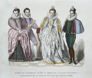Louise of Lorraine-Vaudemont, wife of Henri III, Duke of Guise, Marguerite of Vaudemont and Anne of Joyeuse