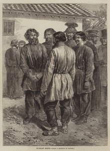 Russian Serfs by after Denis Auguste Marie Raffet