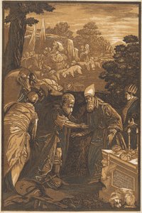 Melchizedek Blessing Abraham by after Francesco Bassano II John Baptist Jackson
