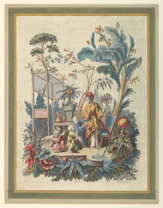 Plate 7 of a Set of Chinese Genre Scenes by after Francois Boucher