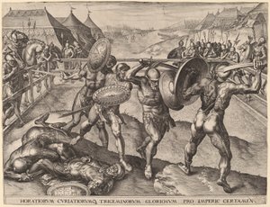Battle of the Horatii and the Curiatii by after Frans Floris I