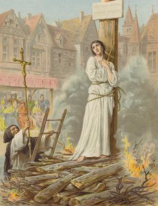 The Torture of Joan of Arc (chromolitho) by after Frederic Theodore Lix