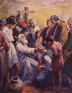 The conversion and blessing of Apoecides by after Frederick Coffay Yohn